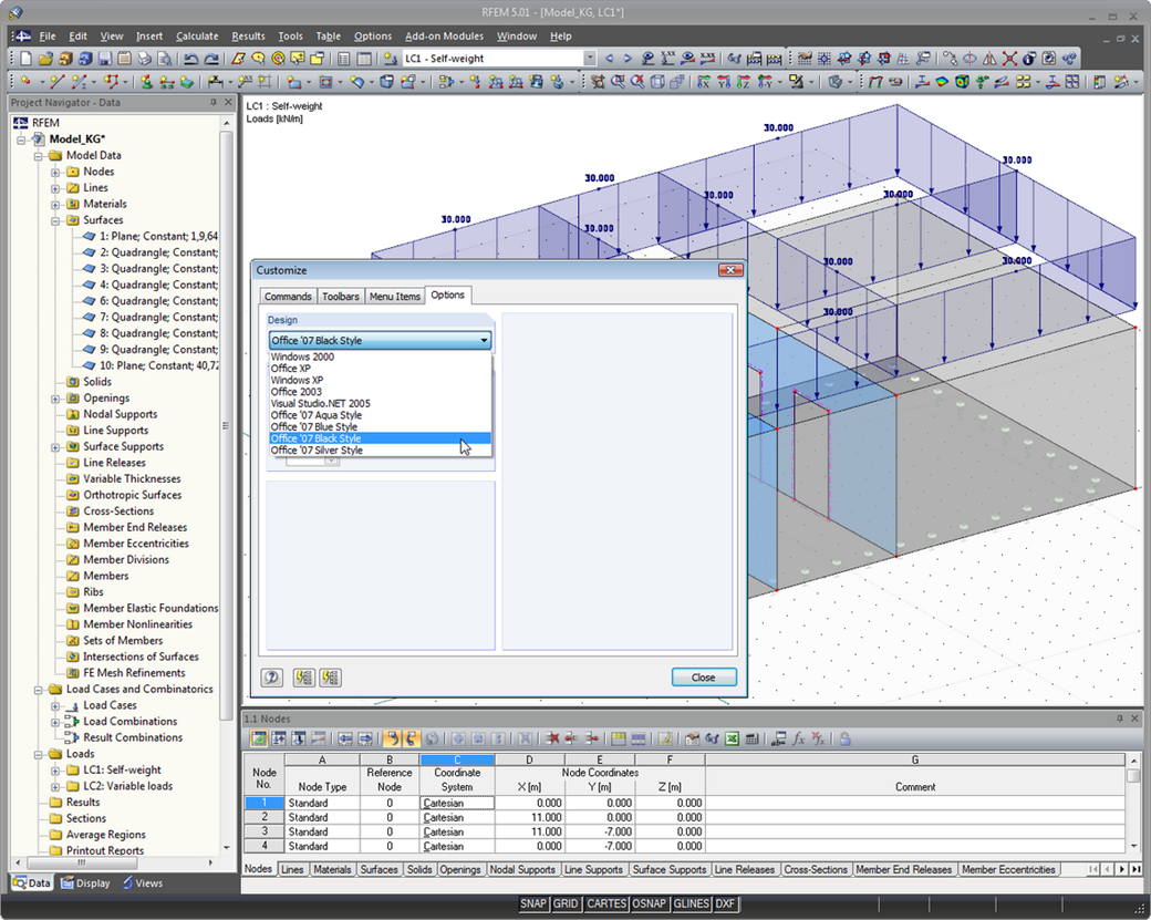 Office 2007 черный стиль