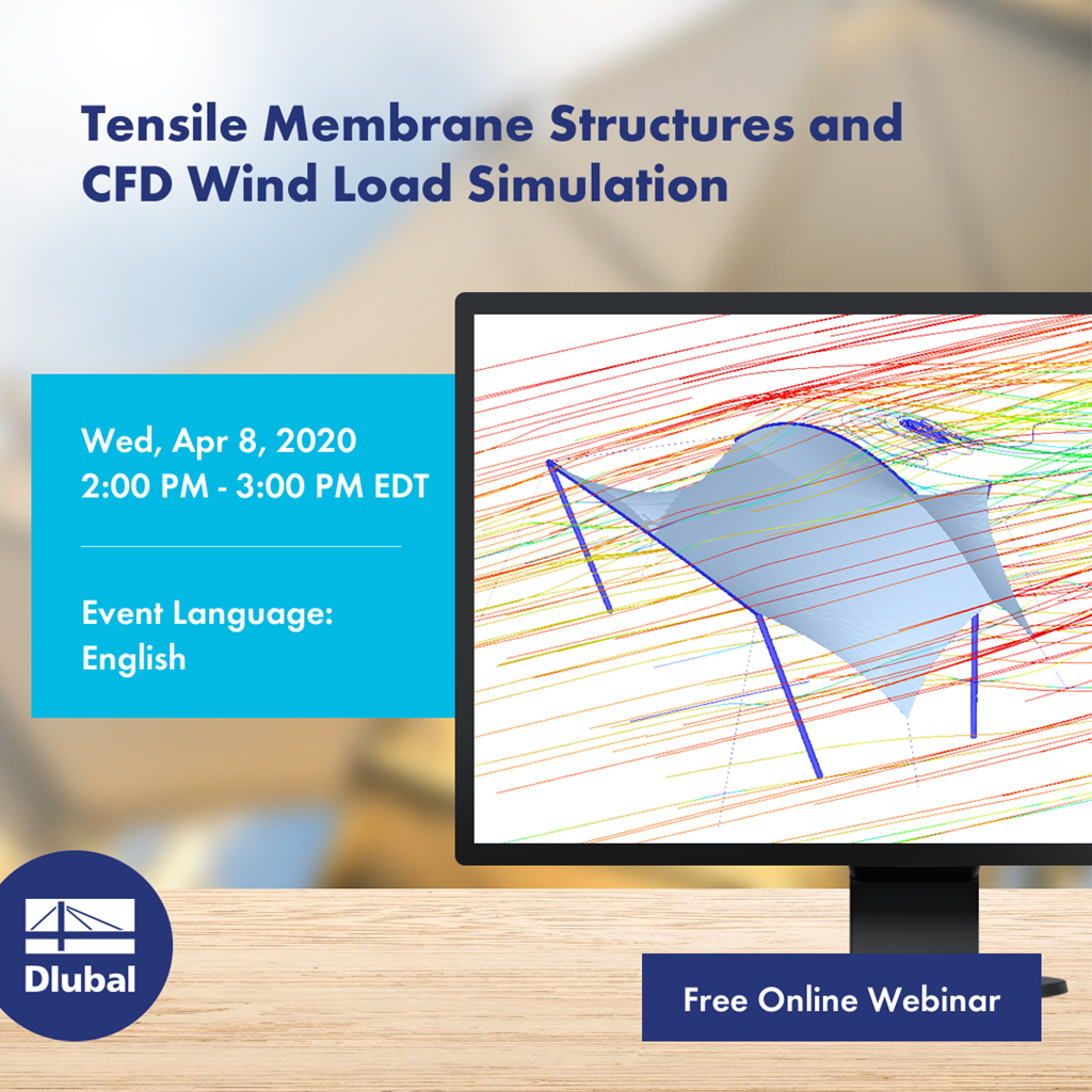 Натяжные мембранные конструкции и CFD моделирование ветровых нагрузок