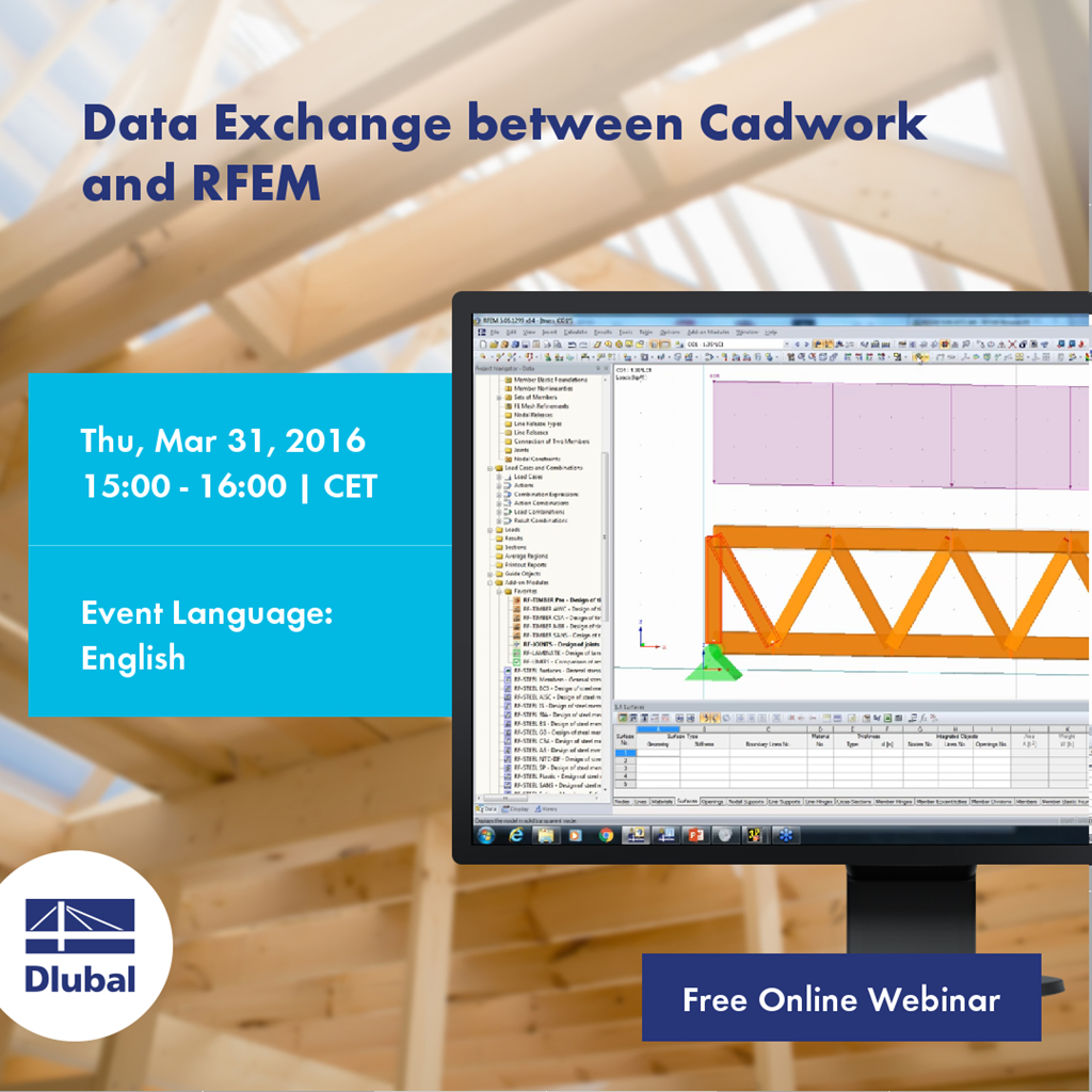 Обмен данными между Cadwork и RFEM