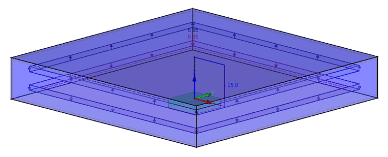 Упрощенная модель МКЭ для предварительного определения размеров