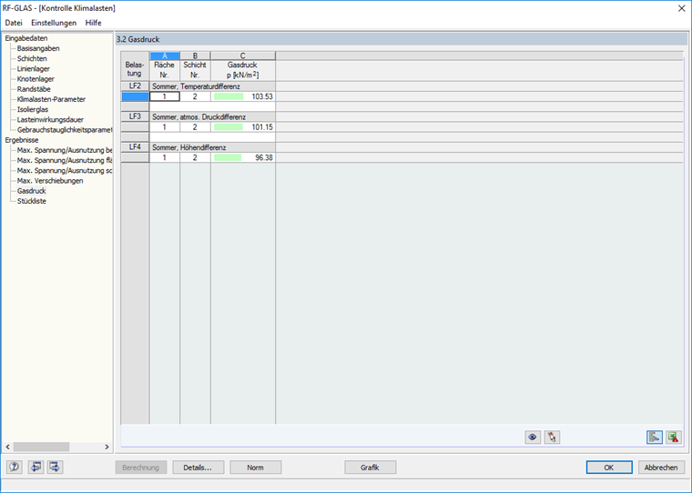 Расчет давления газа по RFEM