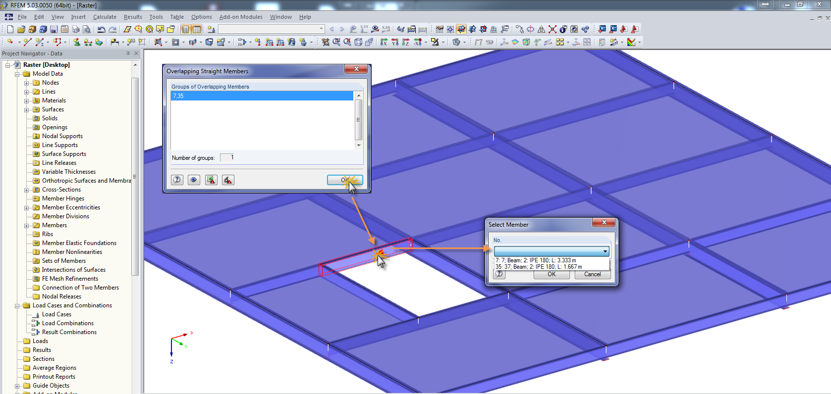 Окно выбора при выборе конгруэнтных объектов
