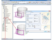 Отображение пересечения нагрузок на свободную поверхность