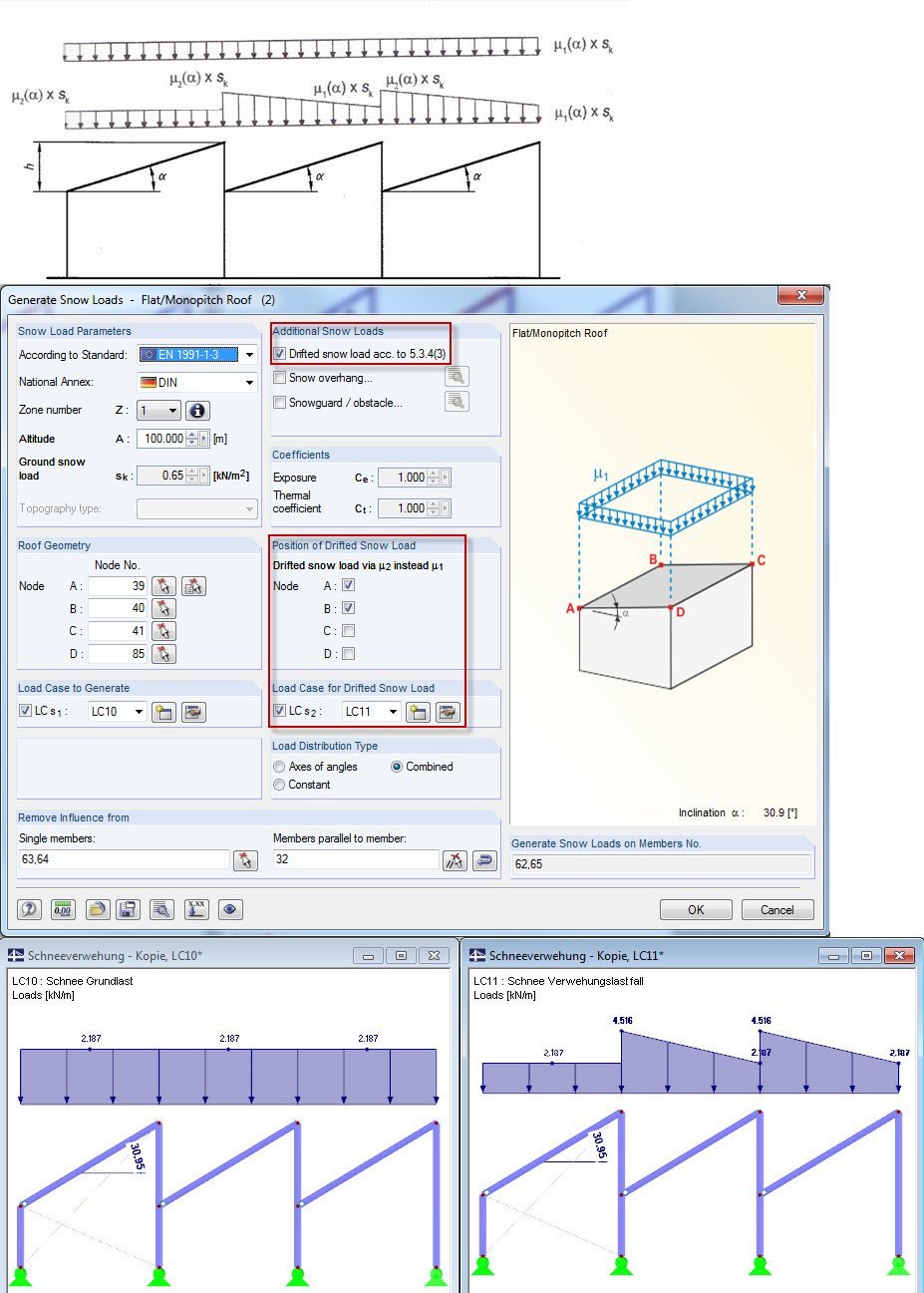 Снеговая нагрузка без заноса