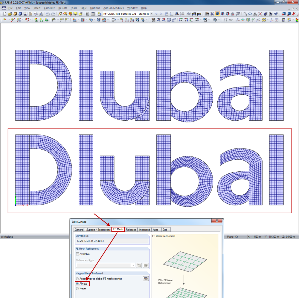 Предпочитаемая структурированная сетка