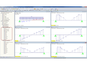 Графическое отображение полной/пониженной поперечной силы и требуемой поперечной арматуры