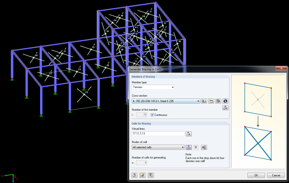 Создать связи в ячейках