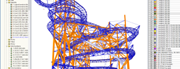 Модель дорожки «Sky Walk« в Долни Морава (Чехия) в программе RFEM