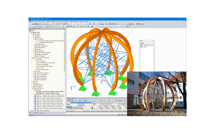 3D-Modell und Foto vom Seilspielgerät „Globe“ (© Screenshot: Dipl.-Des. Heinz Bornemann, Bad Bentheim / © Bild: Berliner Seilfabrik)