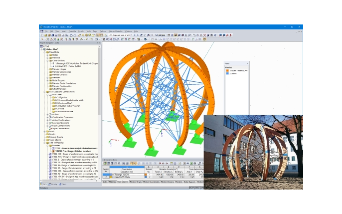 3D-Modell und Foto vom Seilspielgerät „Globe“ (© Screenshot: Dipl.-Des. Heinz Bornemann, Bad Bentheim / © Bild: Berliner Seilfabrik)