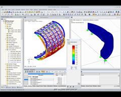 Модели закруглений и лестниц с результатами в программе RFEM (© osd GmbH & Co. KG)