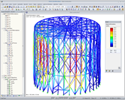 3D модель конструкции с отображением деформаций в программе RFEM (©Knapp)