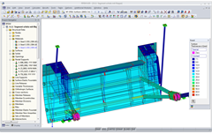RFEM модель толщины поверхности в RF-STEEL Surfaces (© Ingenieurbüro Jürgen Ehlenz)