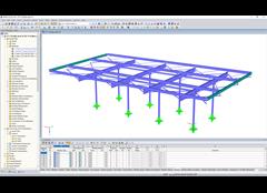 RFEM Модель укрытия для велосипедов (© BET Moselle Bois)