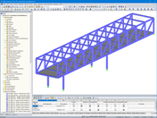 3D модель каркасной конструкции крытой беговой дорожки в программе RFEM (© Statik Breinbauer)