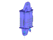 Стальная часть соединения в программе RFEM (© Ingenieurbüro Braun GmbH & Co. KG)
