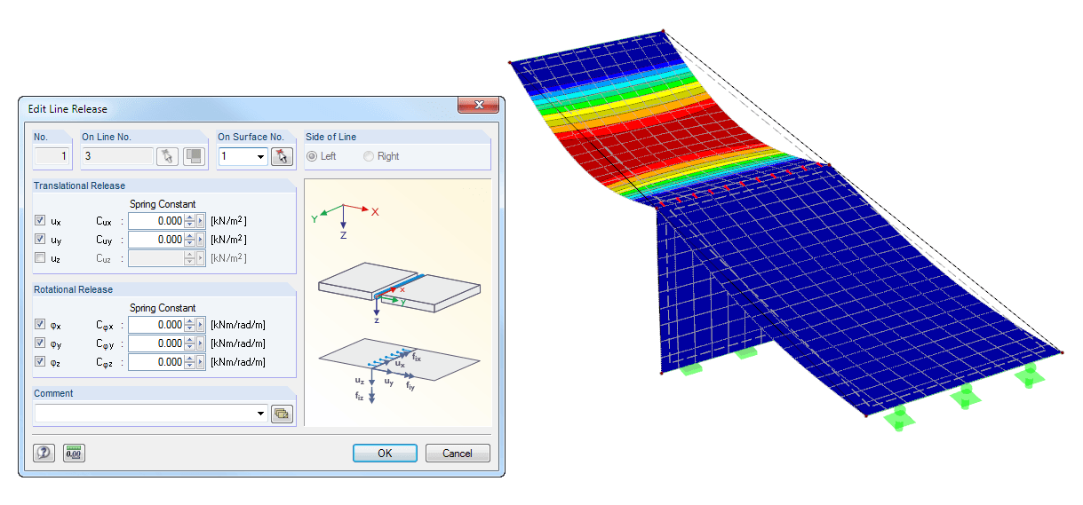 Переопределение линейного шарнира и результирующая деформация