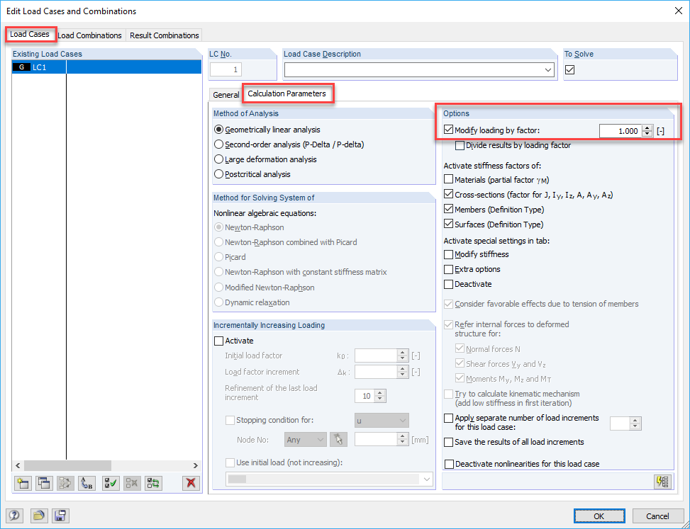 Коэффициент для сочетания нагрузок