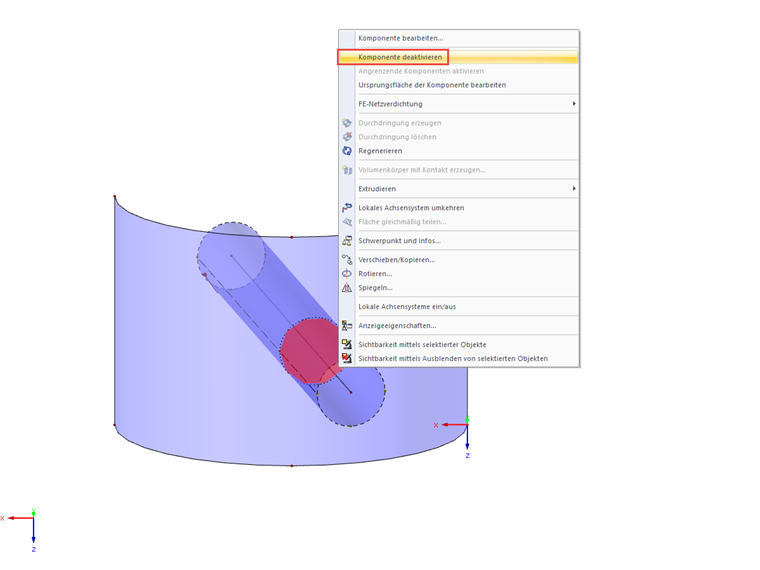 деактивировать компонент
