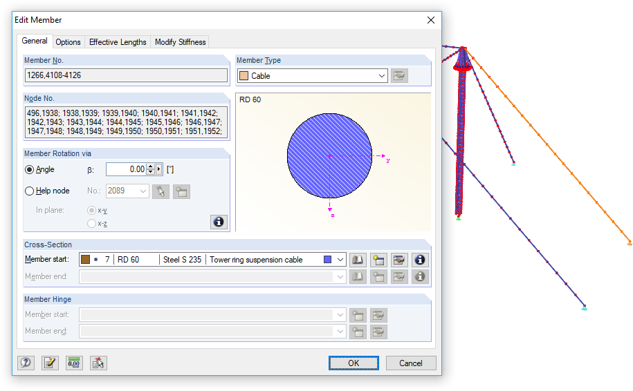 Канатная цепь из канатных стержней