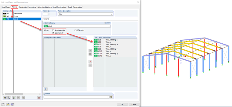 Альтернативное действие загружений