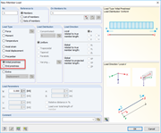 Нагрузка стержня "Prestress"