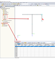 Внутренние силы и части c/t для эффективных характеристик сечения