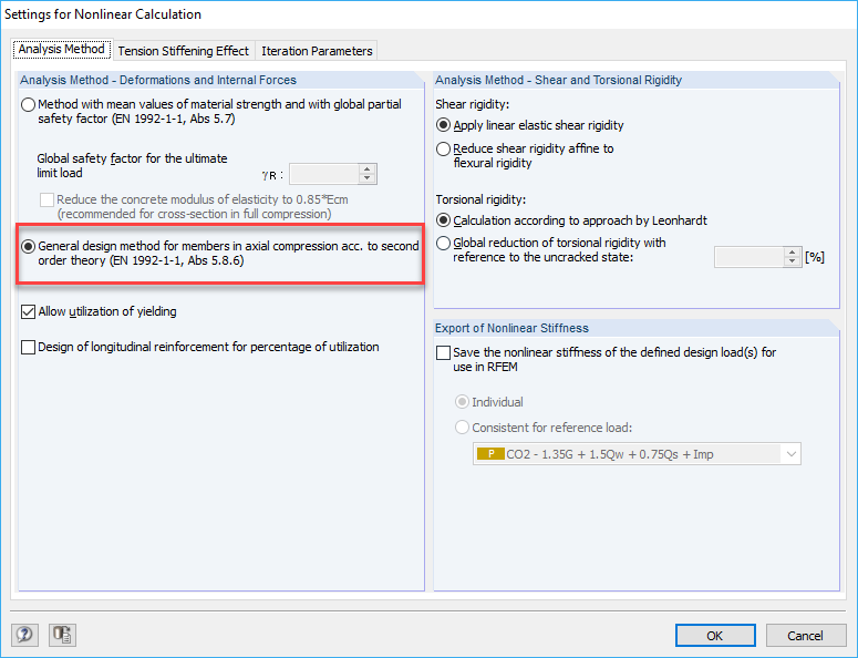 Allgemeines Bemessungsverfahren bei Stäben mit Druck nach Theorie II. Анализ