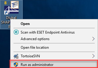 Kontextmenü-Option "Als Administrator ausführen"