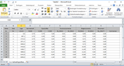 Экспортированные внутренние силы в Excel