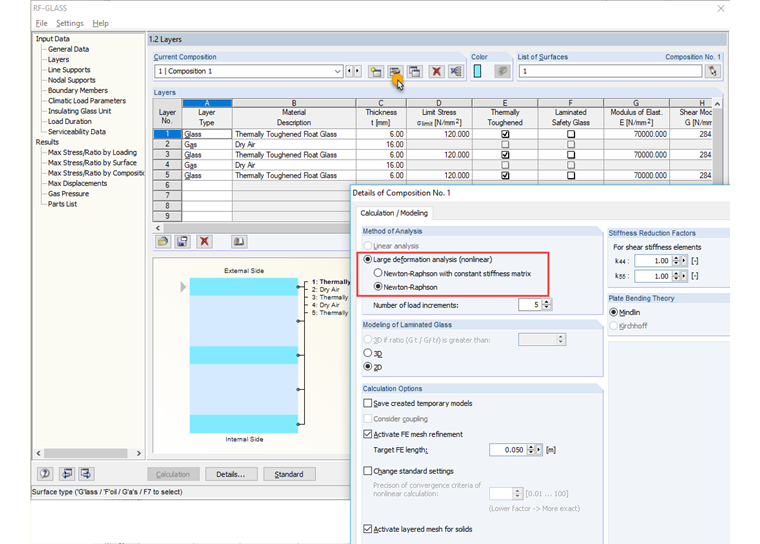 Метод расчета для изоляционного стекла