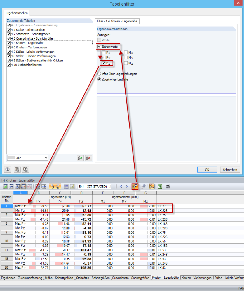 Фильтр таблицы