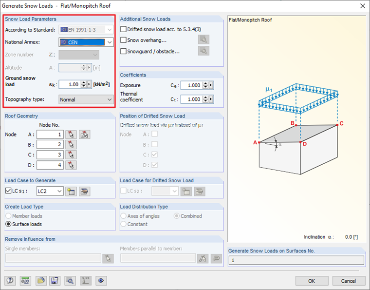 Пока выбрано общее национальное приложение EN 1991-1-3, программа позволяет вам вводить любое значение.