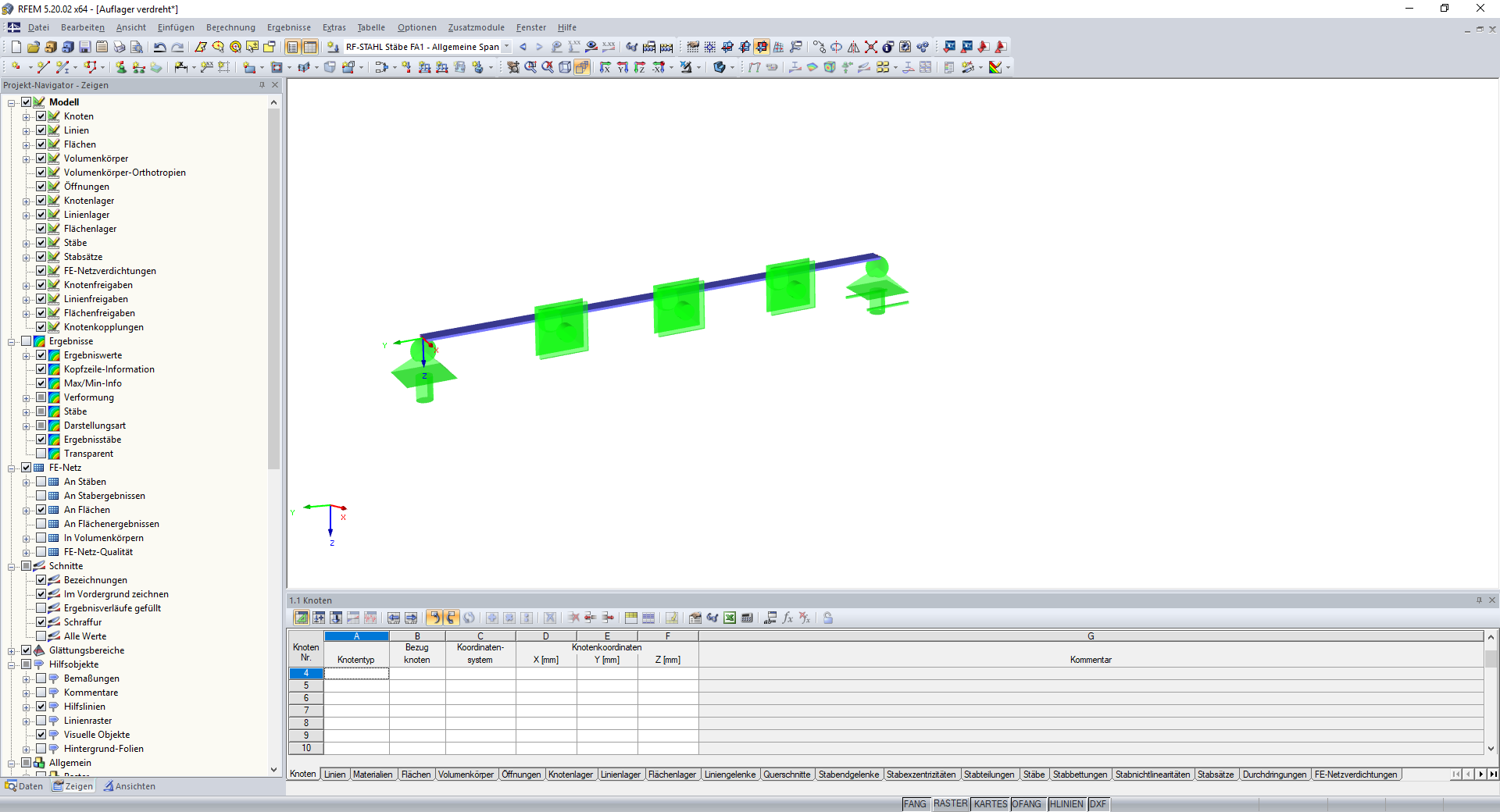 Правильно отображенная опора