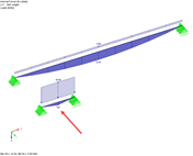 Распределение моментов My с настройкой по умолчанию «10»