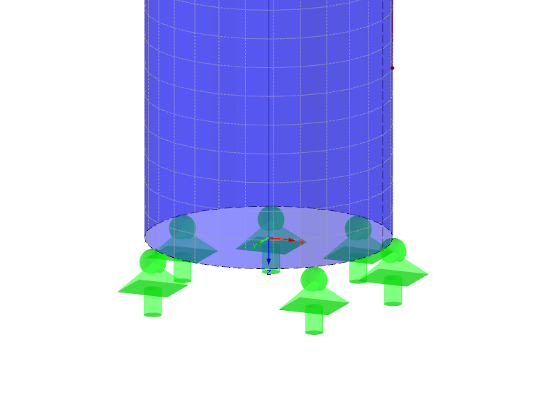 Линейная опора на защемленном конце