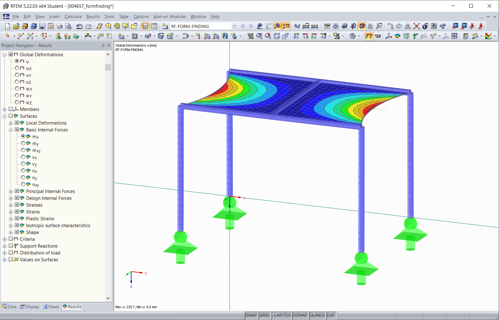 Успешно завершенный процесс поиска формы