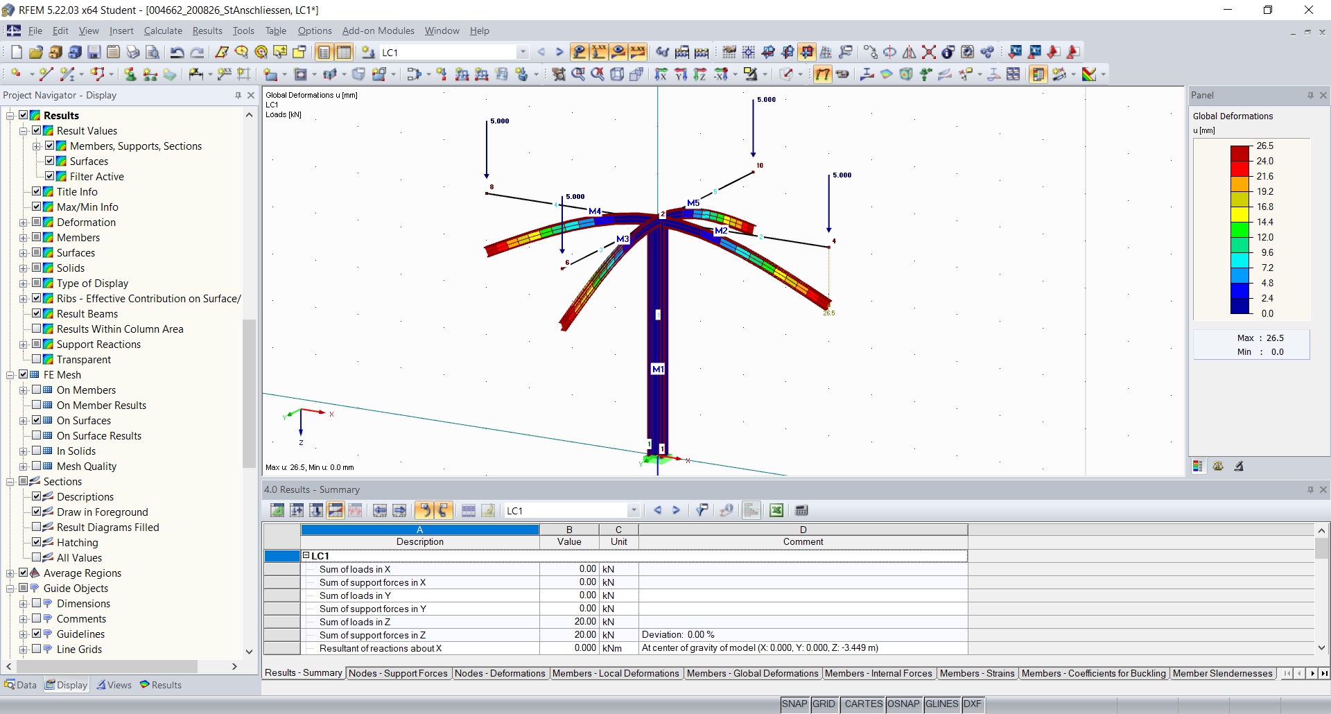 Соединенные балки и колонны