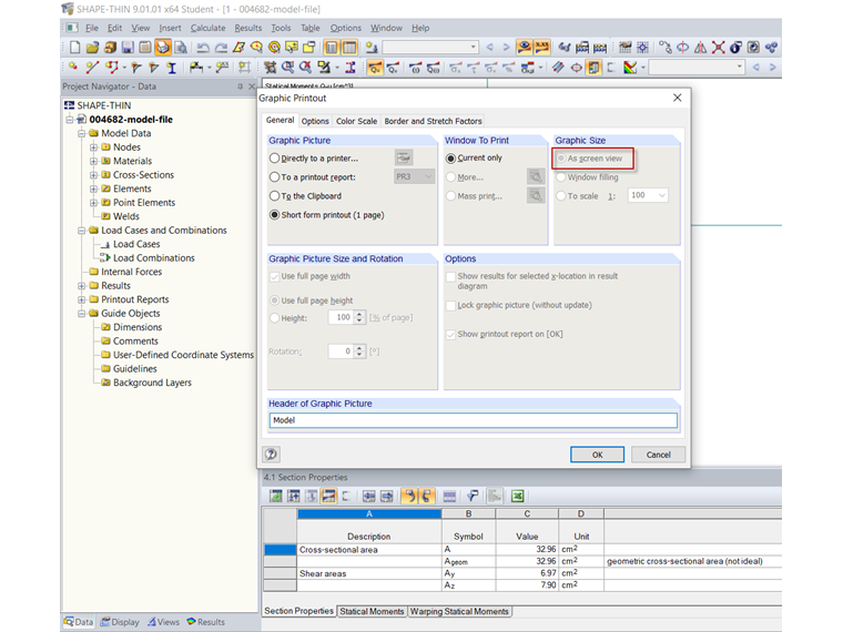 Краткая форма протокола - размер графических изображений