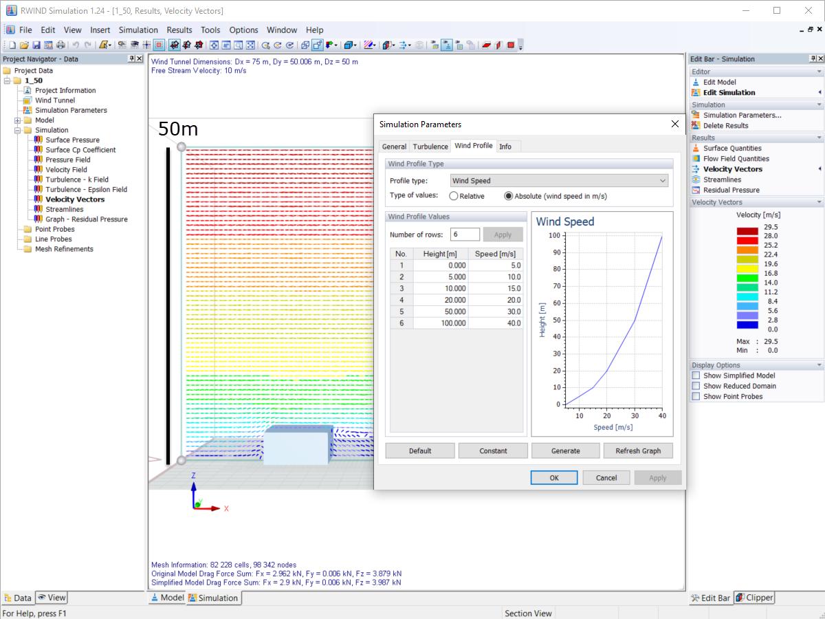 Аэродинамическая труба высотой 50 м