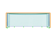 Футбольная цель, вид в направлении оси Y