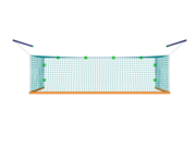 Футбольные ворота, вид в направлении оси Z