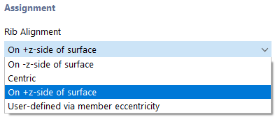 Выбор выравнивания ребра