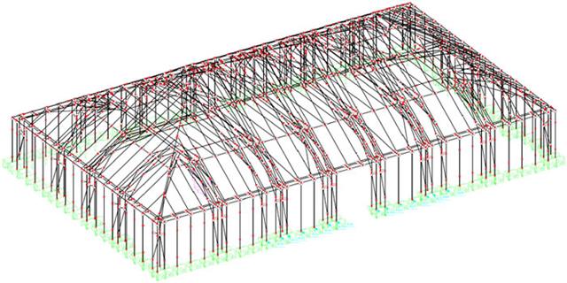 Анализ, оценка и применение переноса нагрузки на конструкцию крыши манежа замка Вильгельмсхёэ в Касселе, Германия