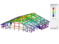 Анимация общей деформации здания в RFEM