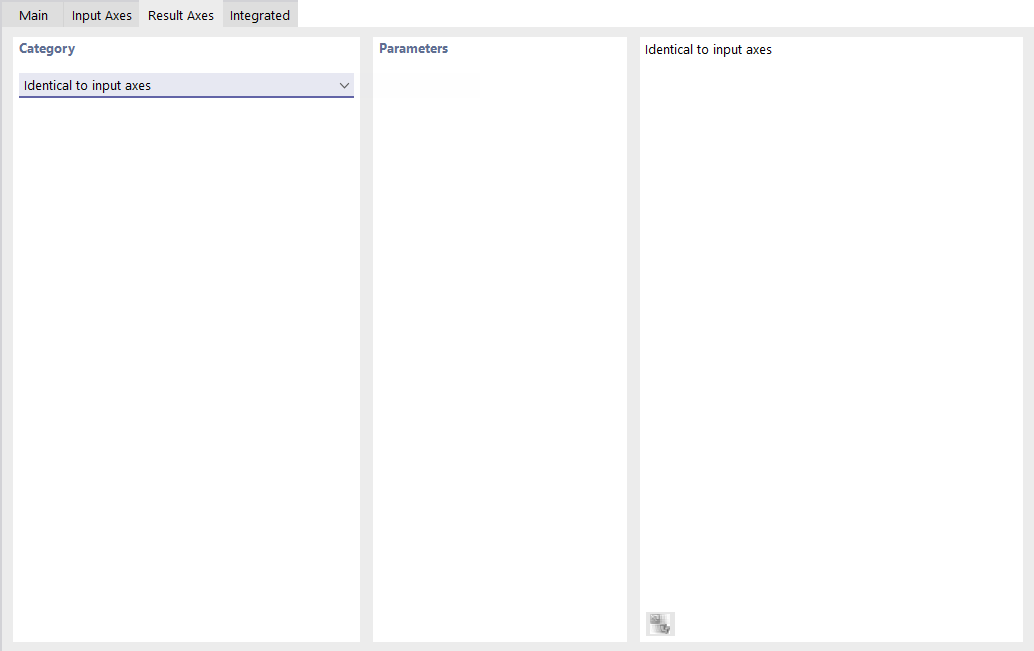 Настройка осей результатов