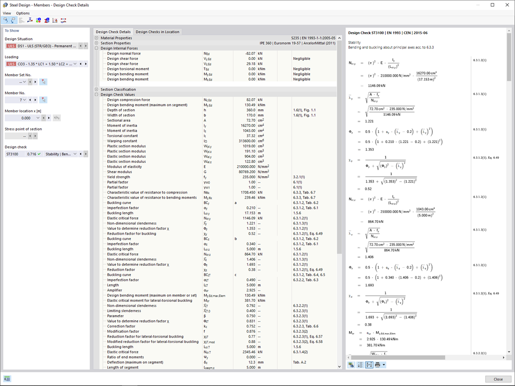 Расчет деталей стержней с помощью расчетных формул