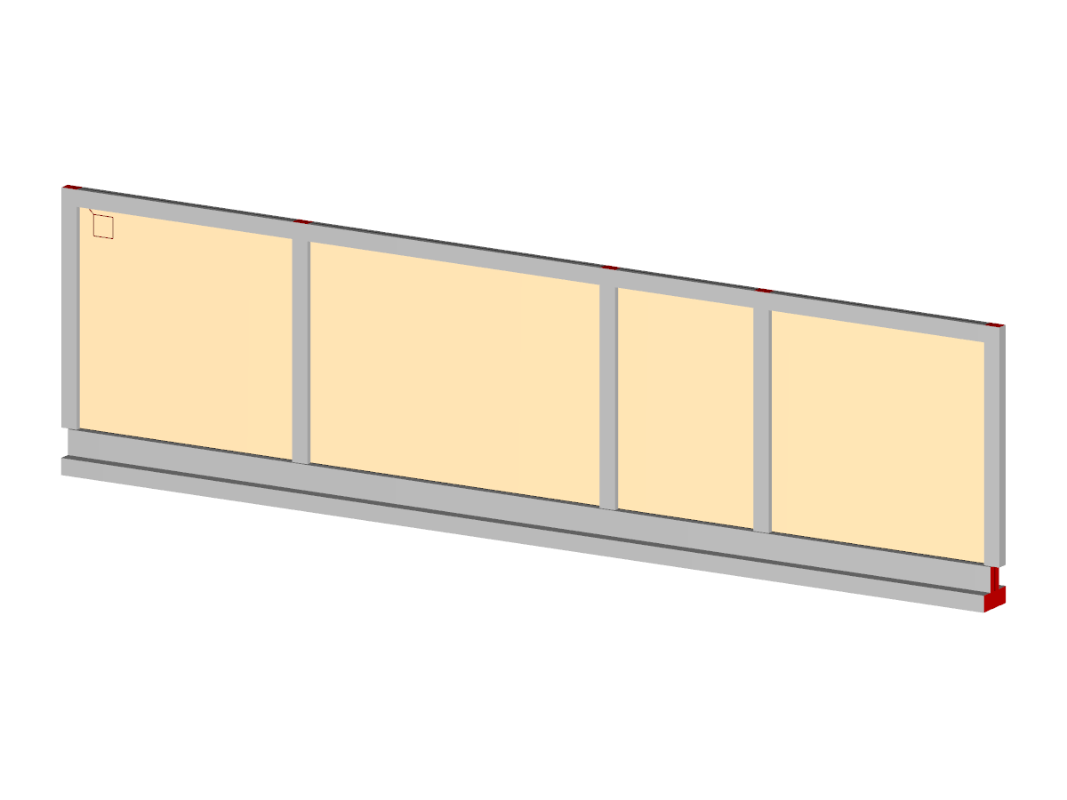 4-пролетная каменная стена