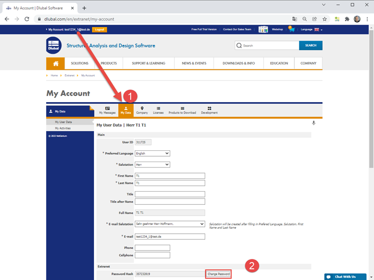 FAQ 005176 | Как я могу изменить свой пароль для входа в Экстранет?