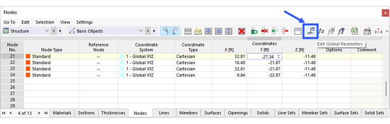 Кнопка "Изменить общие параметры"
